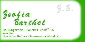 zsofia barthel business card